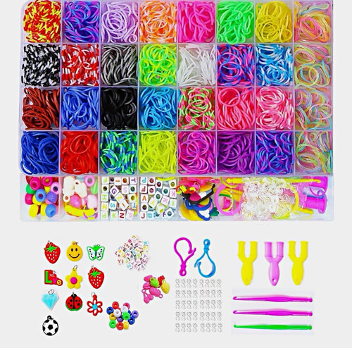 Loom bands bracelet making - making, kit