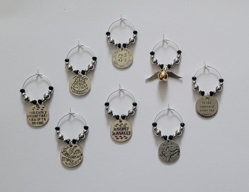 Harry potter wine glass charms - wine,