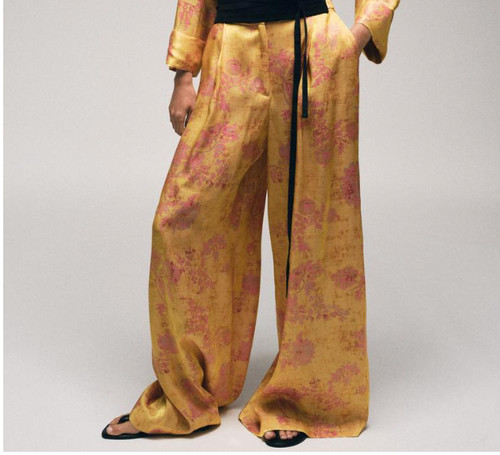 Zara printed palazzo trousers - palazzo,