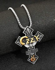 New Ozzy Cross Metal Pendant with 23" Necklace  - Ozzy Osbourne Tribute