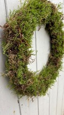 1 x 10” Fresh Moss Covered Wreath Ring,  ready To Decorate for Christmas, Spring