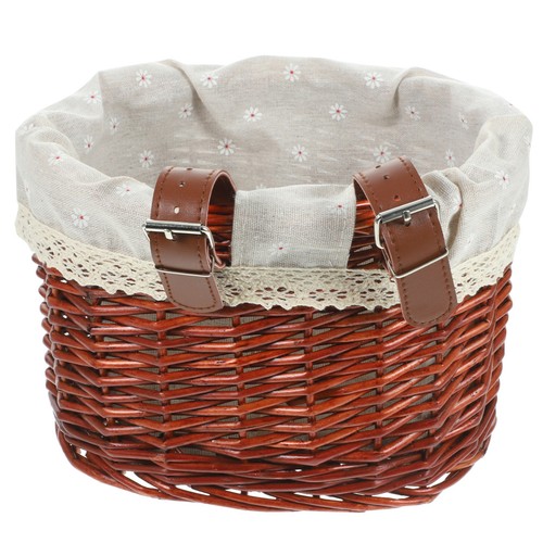 Brown wicker bike - wicker,