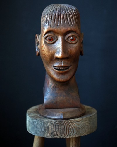 Campbell hand carved wooden - r,