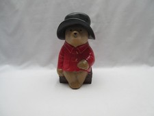 Vintage Paddington Bear Cheltenham & Gloucester plastic money box no key / label
