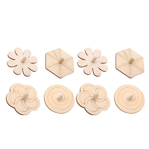 8pcs wooden spinning tops for - wooden,