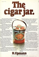 Original 1974 Advert for H UPMAN Fine Havana Cigars Jar Vintage Tobacco Print Ad