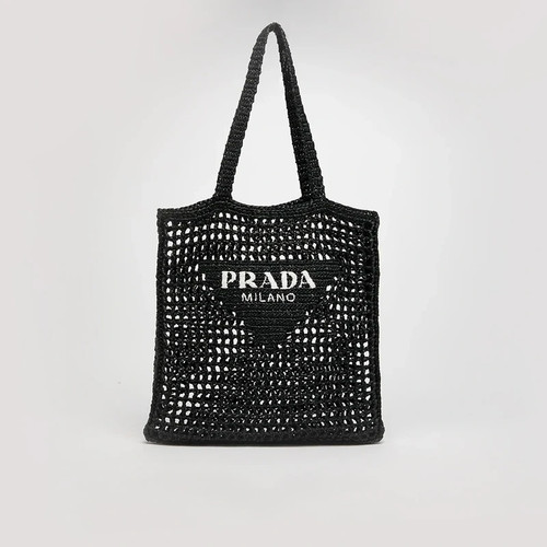 Prada logo embroidered crochet - prada,