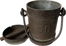 Antique lidded cast iron - antique,