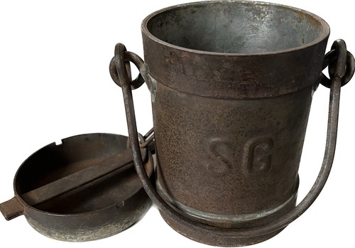 Antique lidded cast iron - antique,