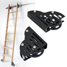 2Pcs Sliding Library Ladder