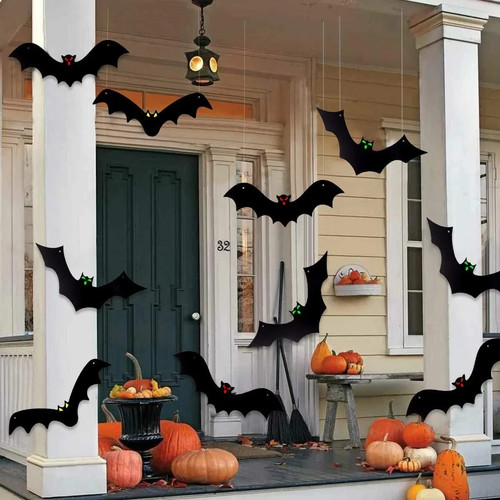 12pcs halloween hanging bats - 12pcs,