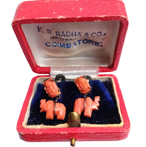 Vintage carved real - vintage, coral