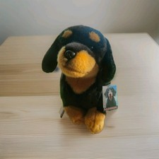 Faithful Friends Dachshund Dog Black and Tan 12" Cuddly Soft Plush Toy