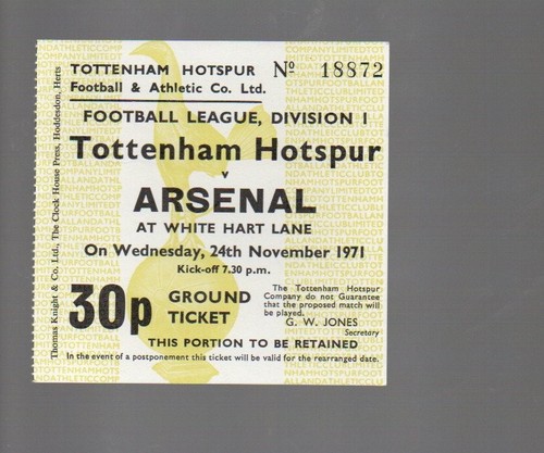 Used ticket tottenham - tottenham, v