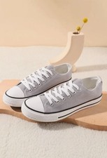 Mens Lace Up Trainers Casual Plimsolls Boys Flat Baseball Shoes Sneaker - UK 10