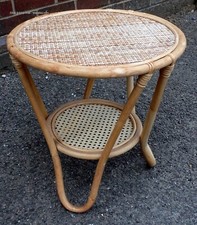 1960s vintage Franco Albini Bonacina style bamboo cane side coffee lamp table