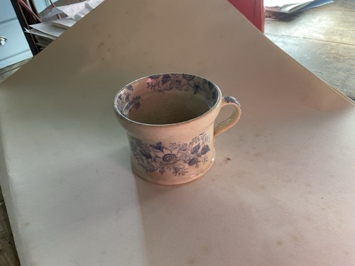 Antique blue white - white, transfer