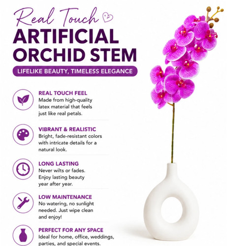Artificial single stem orchid - artificial,