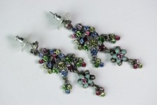 QVC - Vintage Kirks Folly Chandelier Multi Coloured Earrings