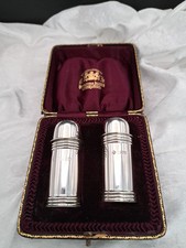 Antique silver pepperettes - silver,
