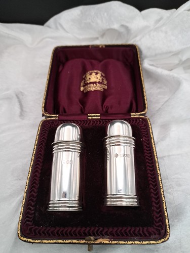 Antique silver pepperettes - 2,