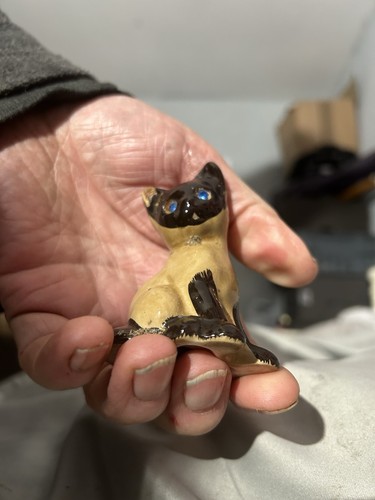 Unmarked ceramic siamese - ceramic,
