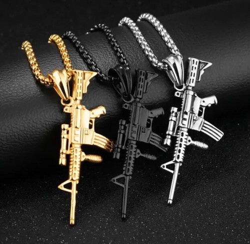 Large gold silver - silver, gun