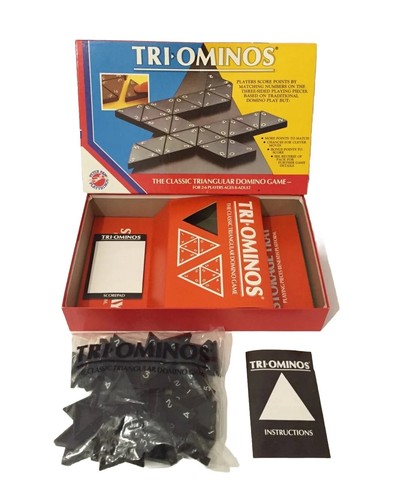 Triominos family game retro - family,