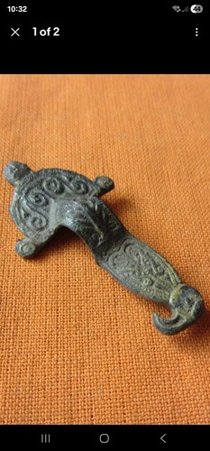 Anglo saxon bronze brooch - anglo,
