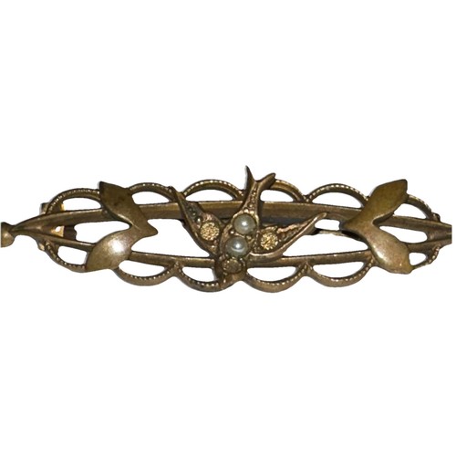 Antique bar brooch - bar,