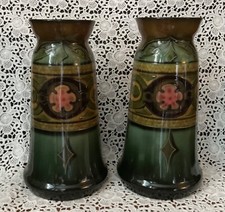 Tube Lined Royal Bonn Art Nouveau Vases Perfect 21cm