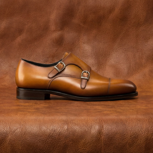 Tan double monk goodyear - tan,