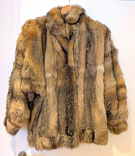Women brown fur collared - fur,