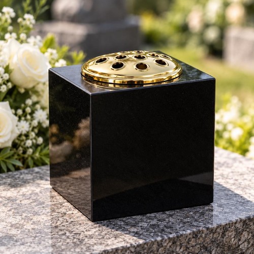 Jet black granite - granite, memorial