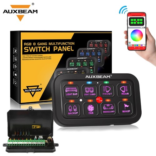 Auxbeam 12v 24v - 8, gang
