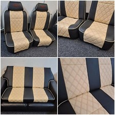 Classic Mini Austin Personalized Seat Covers - Twin Bentley Stitch