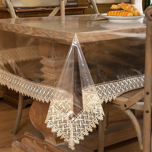 Clear vinyl tablecloth - vinyl,