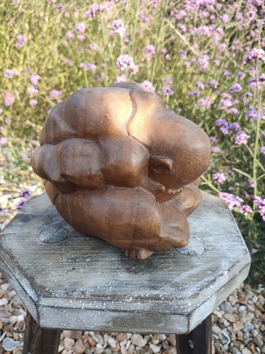 Hand carved wooden - , weeping