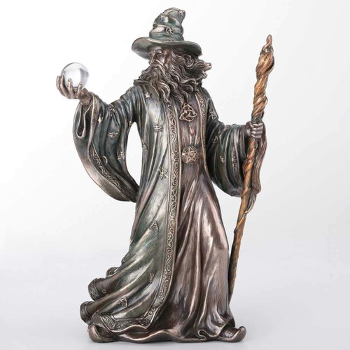 Wizard holding crystal ball - wizard,