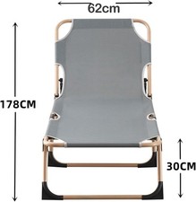 SINGLE Folding Bed Sun Lounger Recliner Garden NO CUSHION