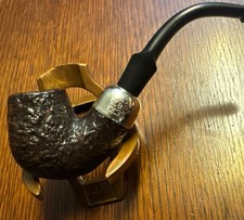 Vintage K & P Peterson 317 Rusticated Pipe With Silver Band
