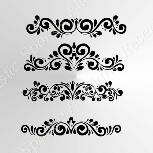 Set baroque ornament - set, of