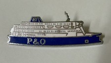 Vintage 1990s P&O Ferries Enamel Ship Pin Badge