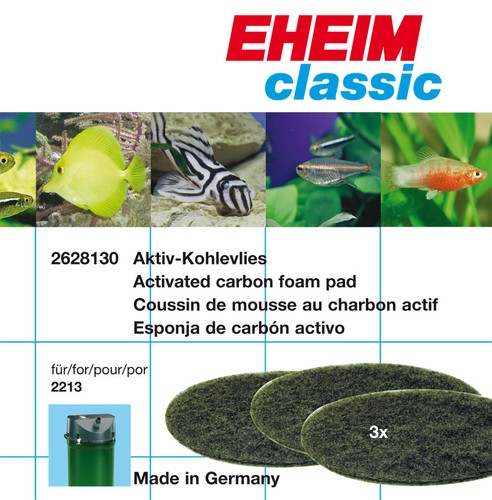 Eheim 3pc carbon filter - 3pc, pad