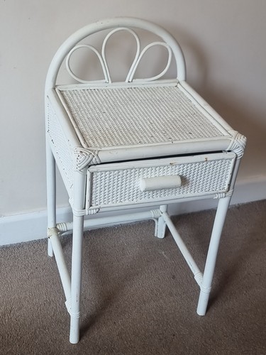Vintage rattan bedside tables - vintage,