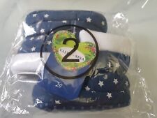 Crib Pram Shoes Winter Baby Warm Booties Fleece Lined Boots Stars Navy Size 2 20