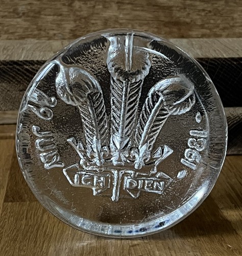 Glass paperweight prince - glass,