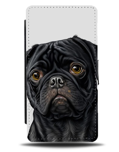 Black pug puppy - pug, wallet