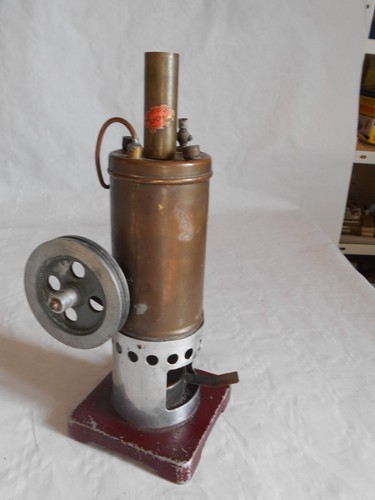 Vintage upright steam engine