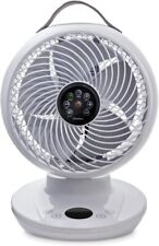 Schallen White Oscillating Small Quiet Desk Fan & Remote Control w/ LCD Display